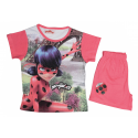 Ladybug Pijama Corto Verano Rosa T-3