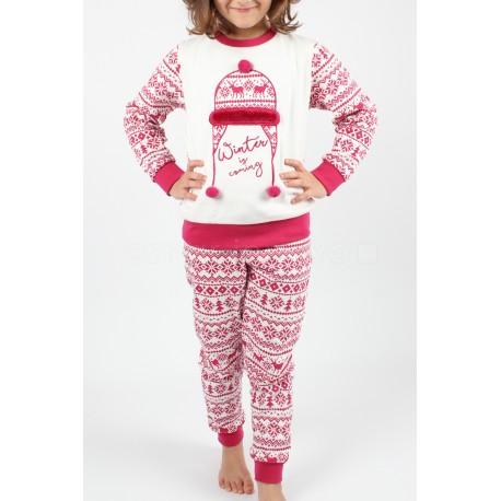 Pijama Juvenil Chica Afelpado con pompon