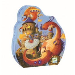 Djeco Puzzle Vaillant y el Dragón 54 Pcs